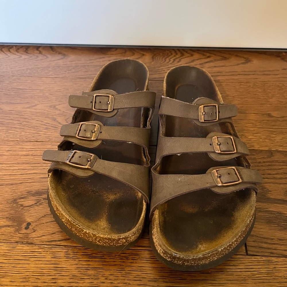 Birkenstock Brown Triple Strap Sandals